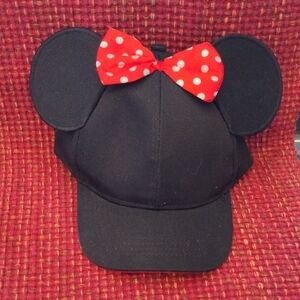 Disney Black and Red Minnie Mouse Ears Hat